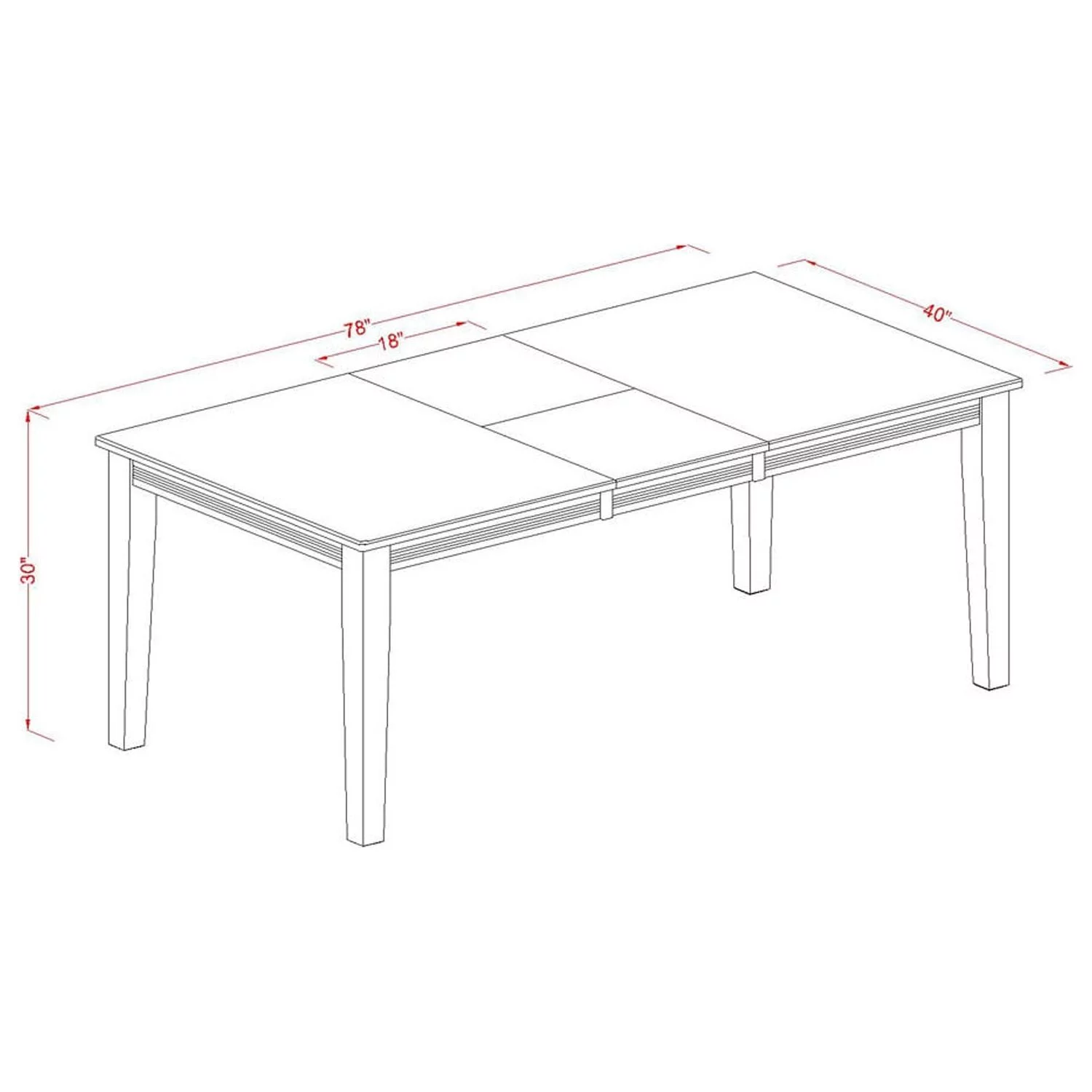 East West Furniture  9 Piece Dining Room Table Set- a Rectangle Kitchen Table and 8 Dining Chairs, Black & Cherry(Seat Options) QUNI9-BCH-C