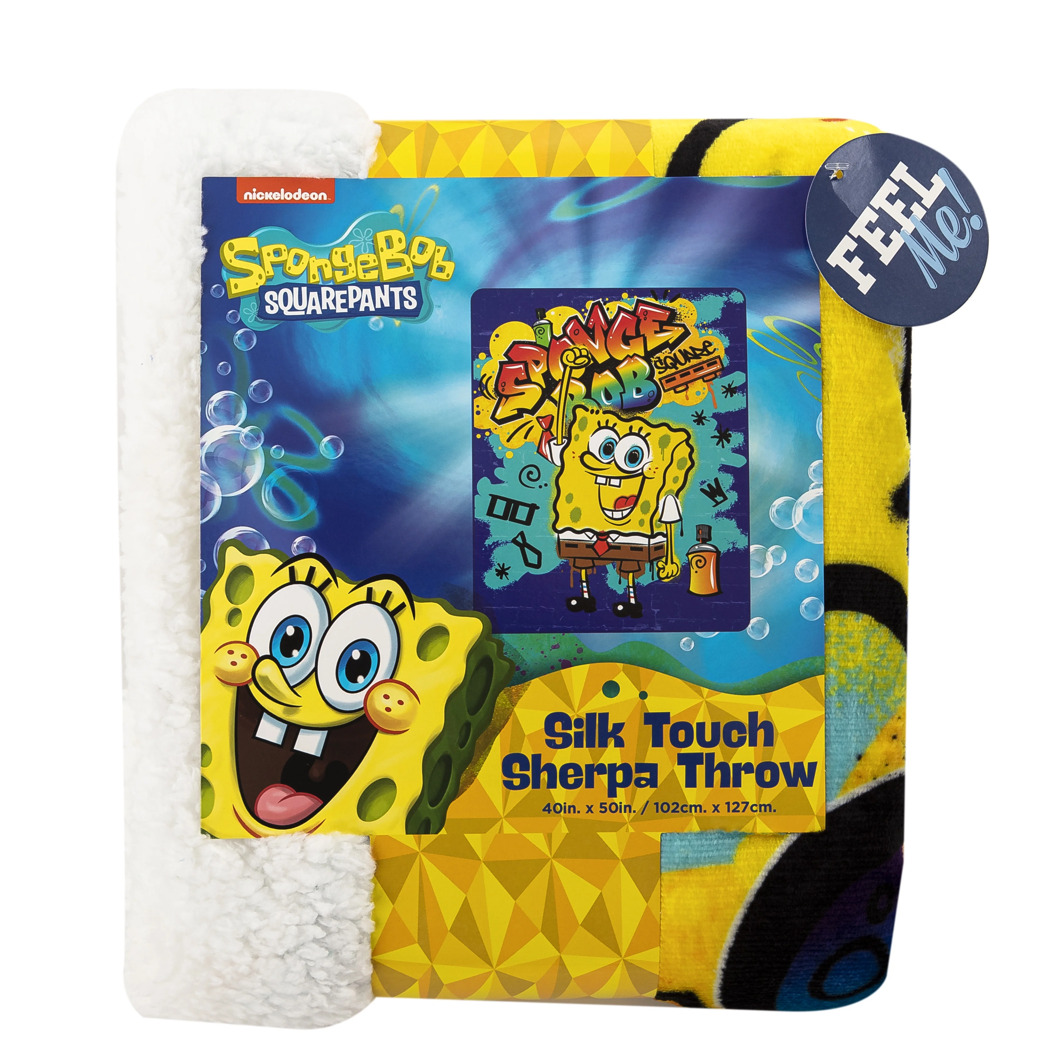 Spongebob Graffiti Bob Silk Touch Sherpa Blanket