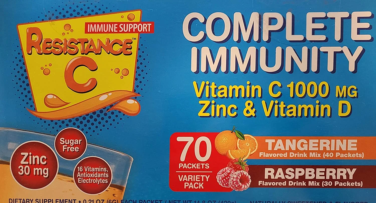 Immune Support Resistance C Complete Immunity, Tangerine/Raspberry (70 Count)