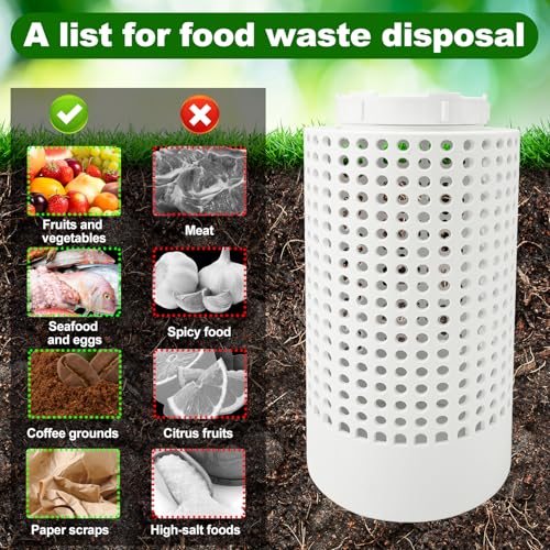 2 PCS Compost Bin Outdoor, Inground Worm Farm Compost Bin Kit for Raised Garden Beds at Home, Farm Compost Bin for Garden, Reducing Food Waste Composting Systems Sustainable Worm Composter.