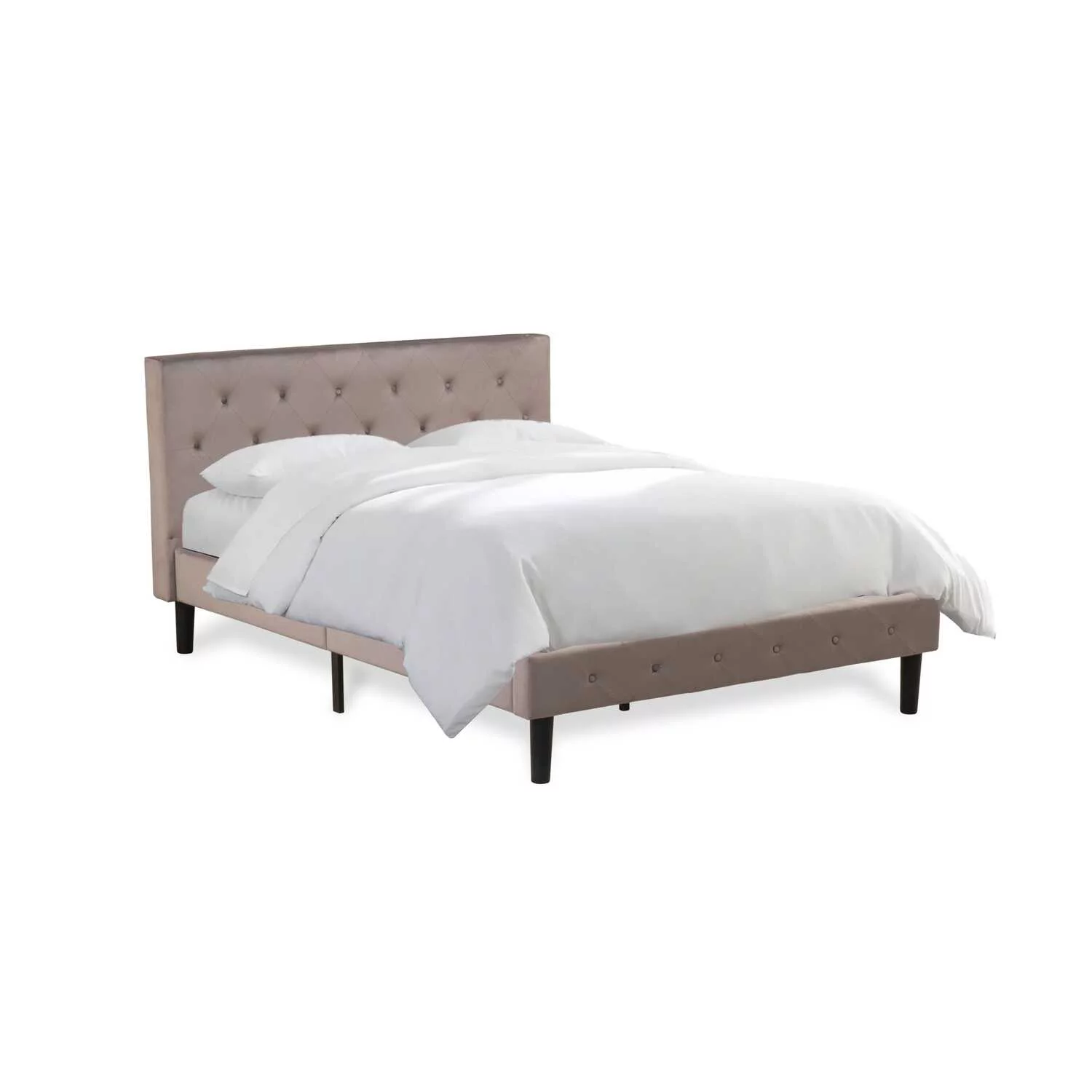 East West Furniture Nolan Traditional Engineered Wood Full Bed in Brown/Black