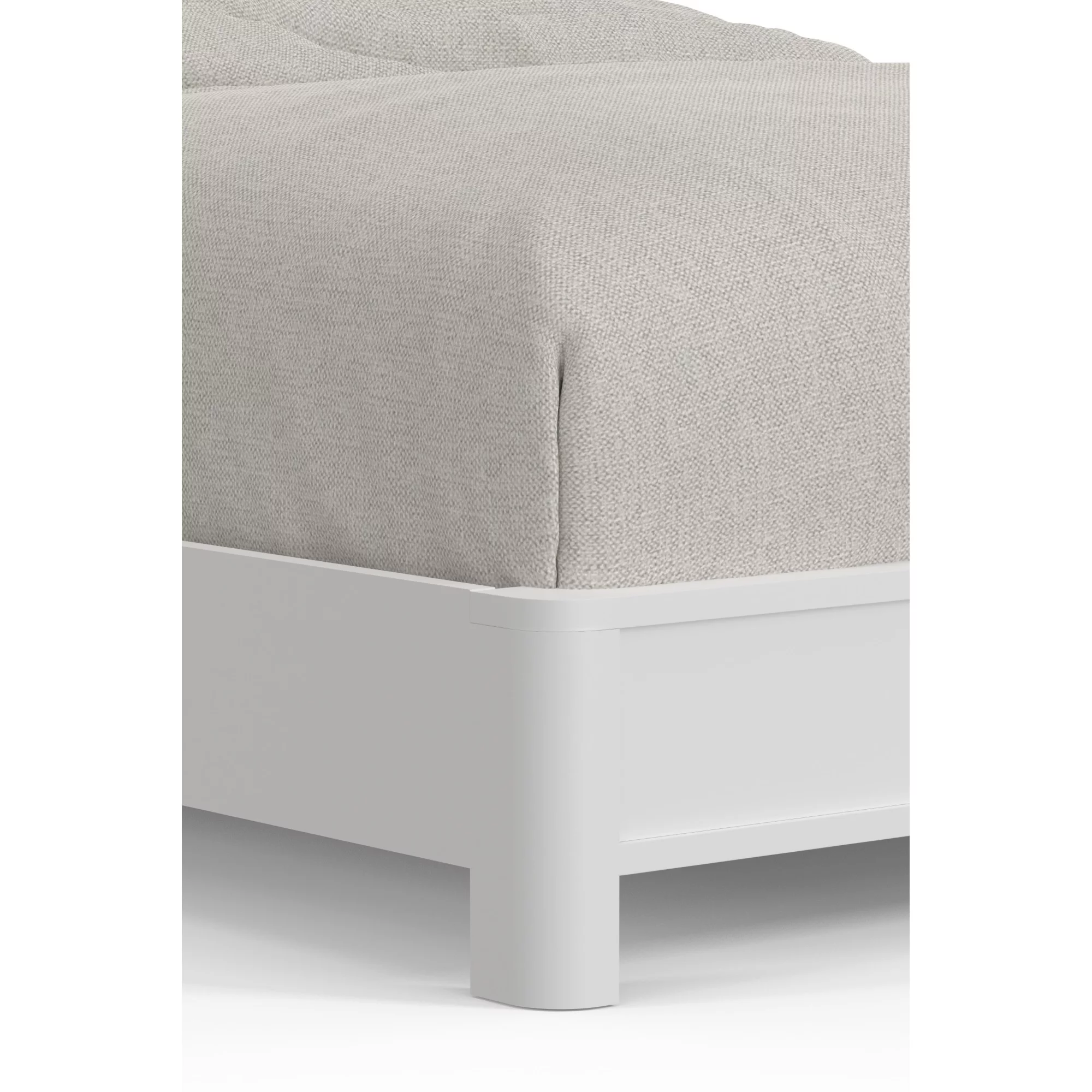 Alpine Furniture Stapleton Standard King Panel Bed in White