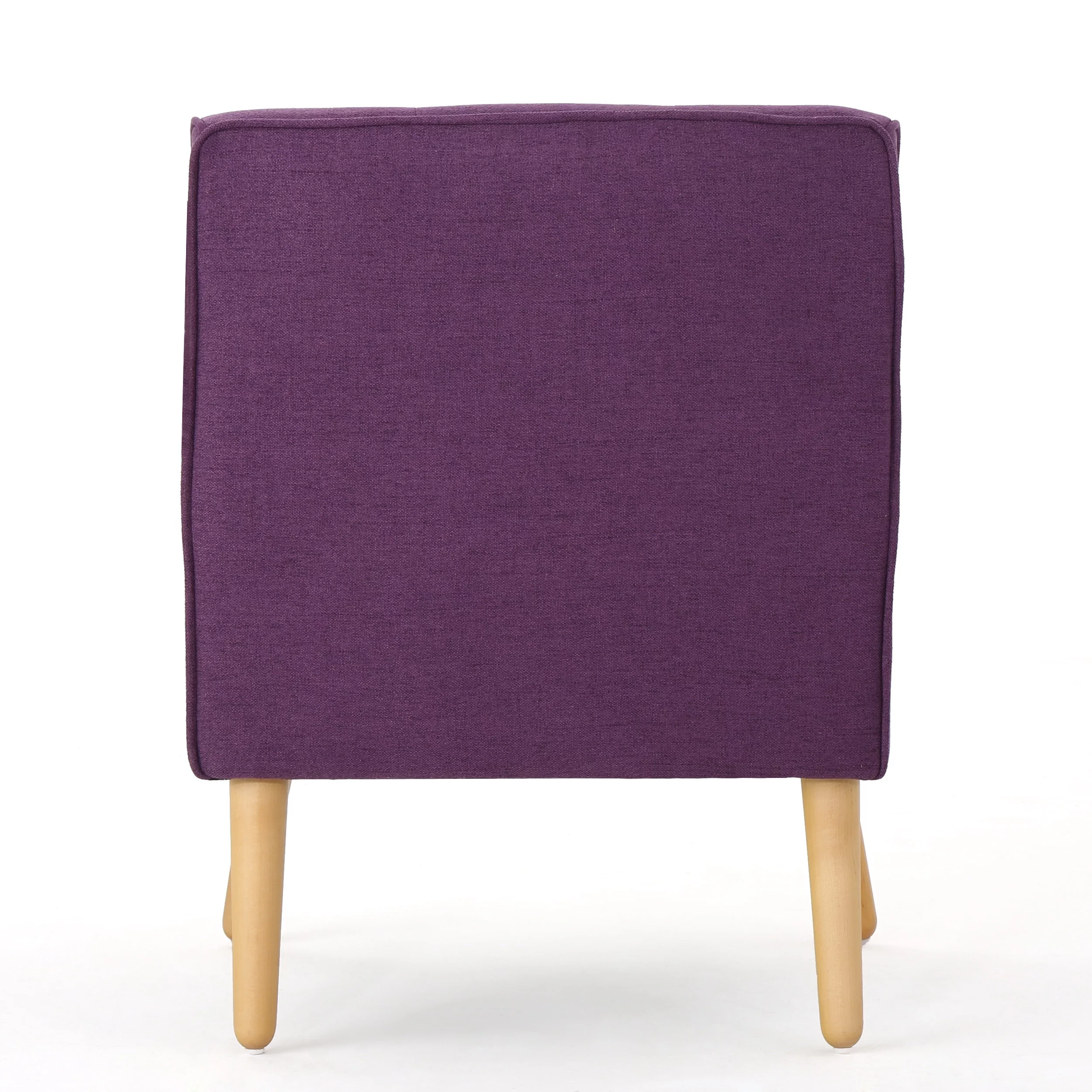 Noble House Ingrid Mid Century Fabric Arm Chair,Purple