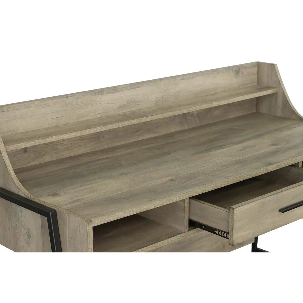 Progressive Furniture Maple Engineered Wood Accent Desk in Driftwood/Metal