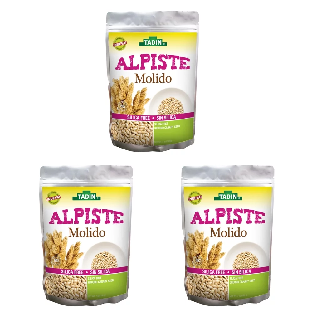 Tadin Ground Canary Seed. Natural Fiber and Protein Source. Digestion and Weight Loss Supplement. 7 oz. Pack of 3