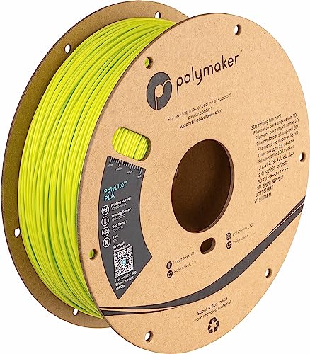 Polymaker PLA Filament, Black 3D Printing PLA Filament 1.75mm 1kg - PolyLite 3D Printer PLA Filament, Dimensional Accuracy +/- 0.03mm, Compatible with Most 3D Printer, Black