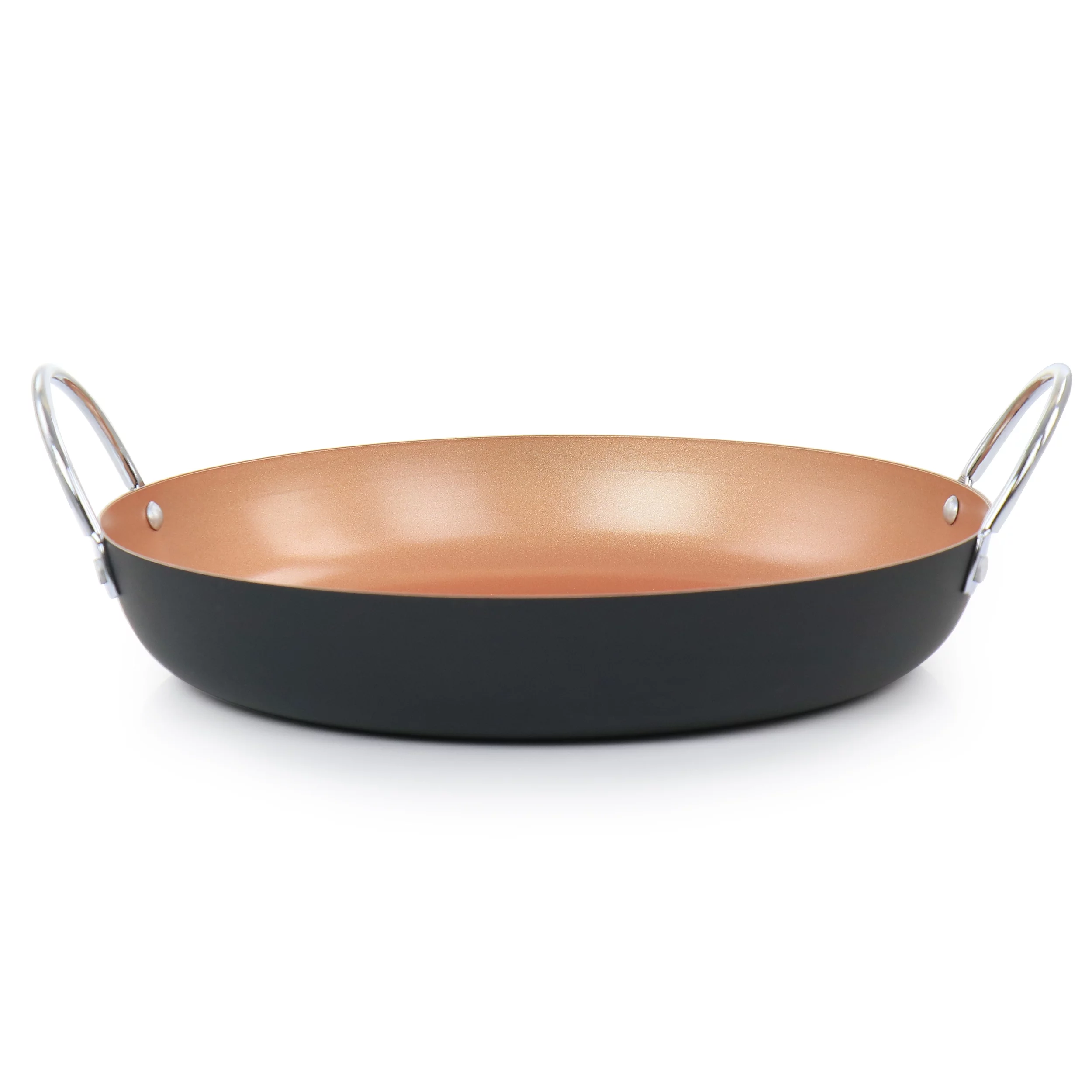 Oster Stonefire Carbon Steel Nonstick 11 Inch Paella Pan in Copper