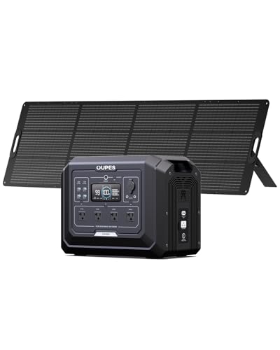 OUPES Mega 1 Portable Power Station 2000W (4500W Peak), 1024Wh LiFePO4 Battery Generator with 1400W AC Charging & 800W Solar Charging, Expandable to 5120Wh, for Home, Power Outages, Camping & RVs