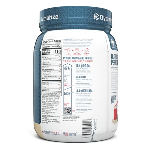 Dymatize ISO100 Whey Protein Powder Isolate, Cookies & Cream, 25g of Protein, 20 Servings, 5.5g BCAAs, Less Than 120 Cal., Gluten Free, 1g Fat, 1g Sugar, 2g Carb