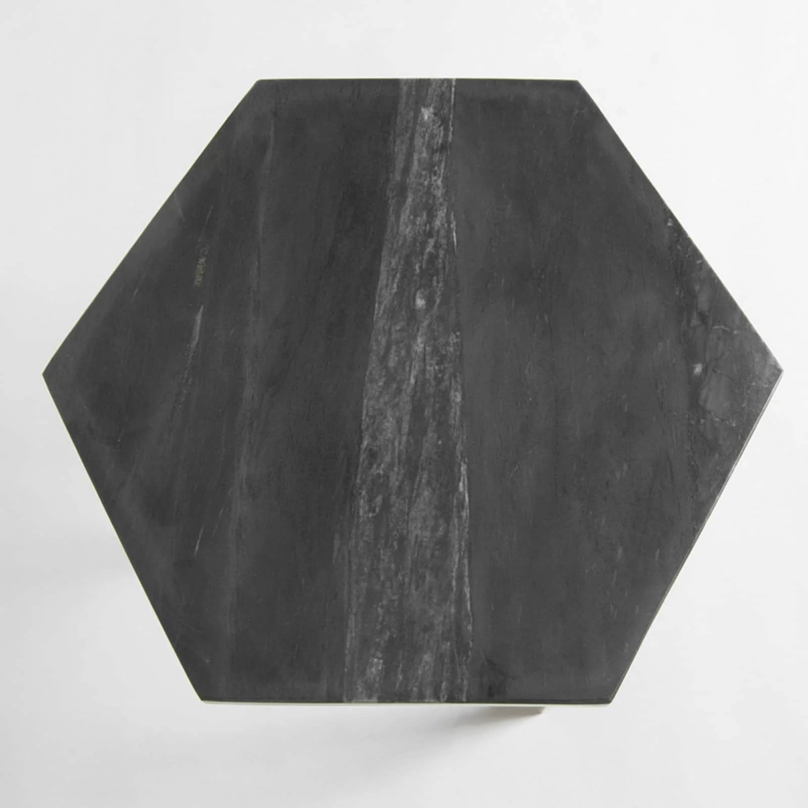 Best Home Fashion Prince Hexagon Marble Top Accent Table