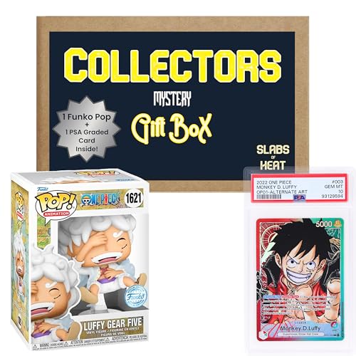 One Piece Collector's Mystery Gift Box: Funko Pop! & PSA Graded Card│ONE PSA Graded One Piece Card & ONE Authentic One Piece Funko Pop │Ideal Gift for Collectors & Fans│by Slabs of Heat