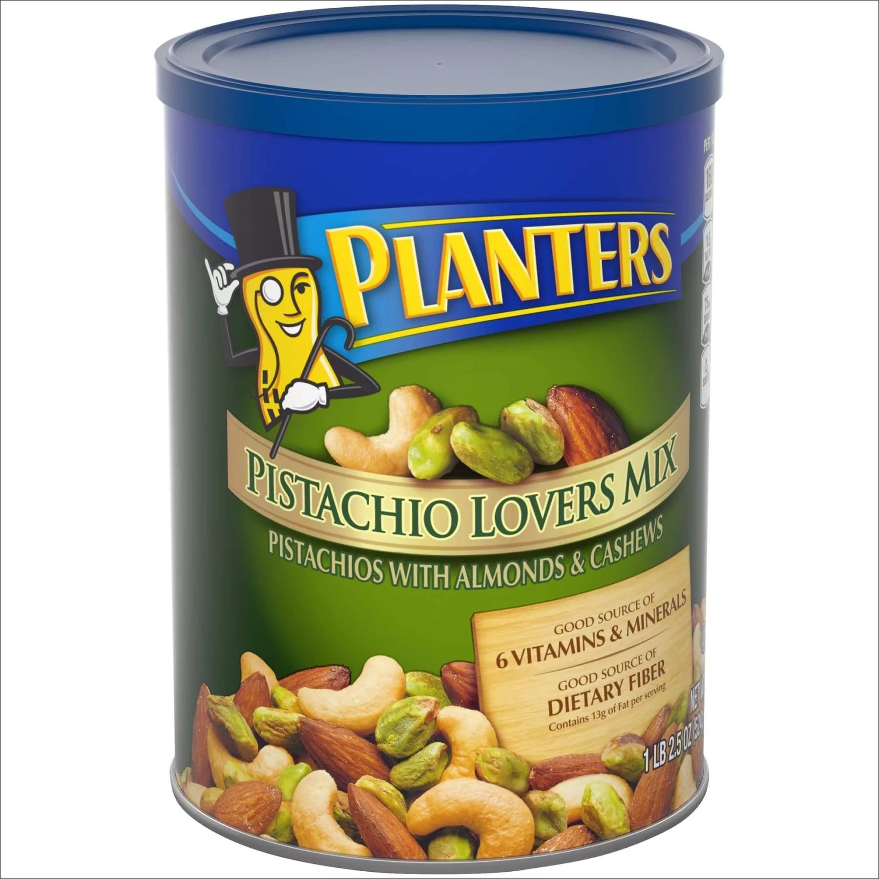 Planters Deluxe Pistachio Mix, 18.5 oz. Resealable Container | Pistachio Lover's Mix: Pistachios, Almonds  Cashews | Mixed Nut Snacks | Kosher (00029000017191)