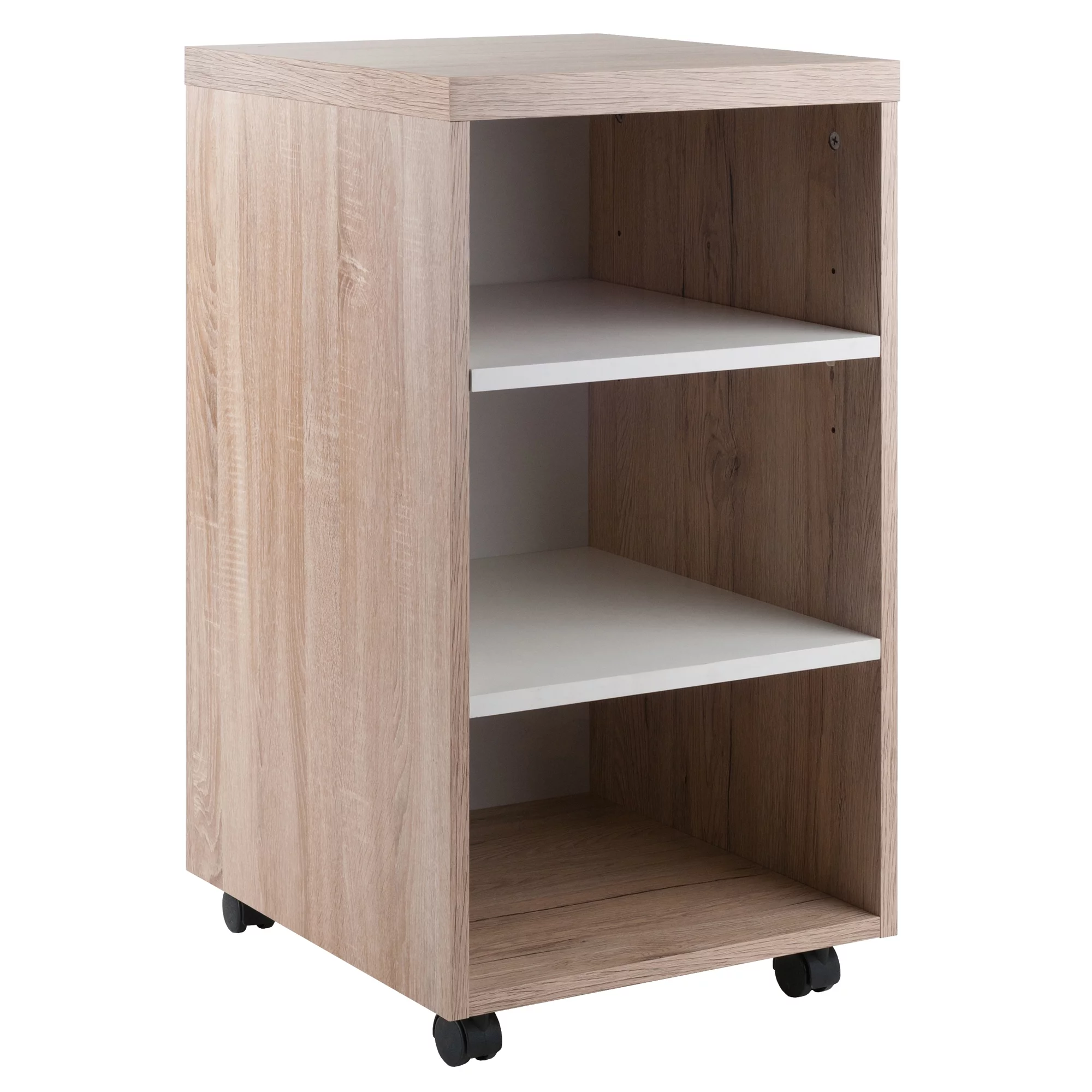Winsome Wood Kenner Open Shelves Storage Cabinet, Two-Tone Finish