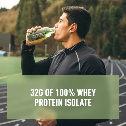 Isopure Zero Carb 32g Clear Protein Ready-to-Drink, Whey Protein Isolate, Blue Raspberry, 12 Pack (Packaging May Vary)
