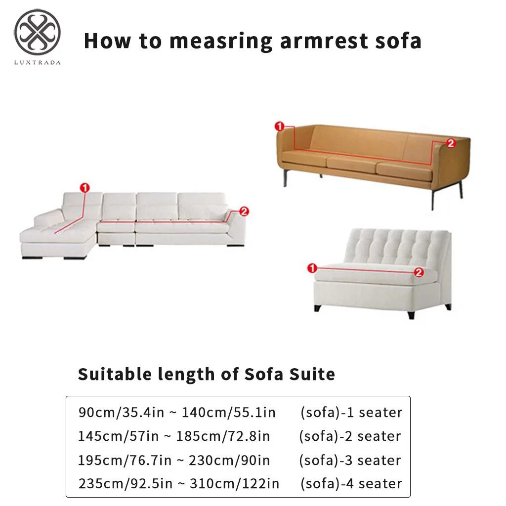 Luxtrada Stretch Slipcover Chair Loveseat Sofa Couch Protect Elastic Cover 1 2 3 4 Seater