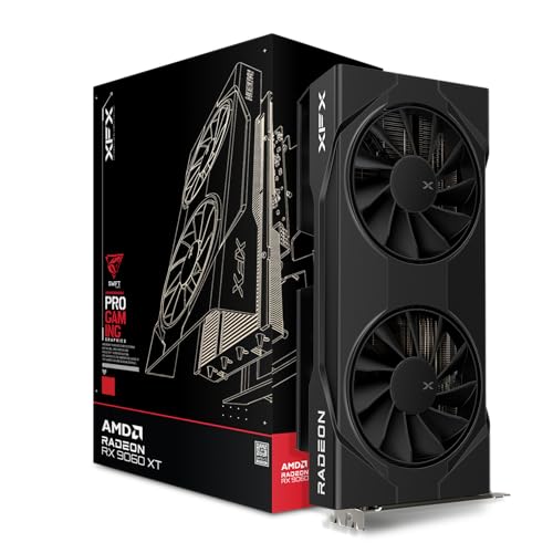 XFX Swift AMD Radeon RX 9060 XT OC White Gaming Edition with 8GB GDDR6 HDMI 2xDP, AMD RDNA 4 RX 9060XT RX-96TSW8GWQ