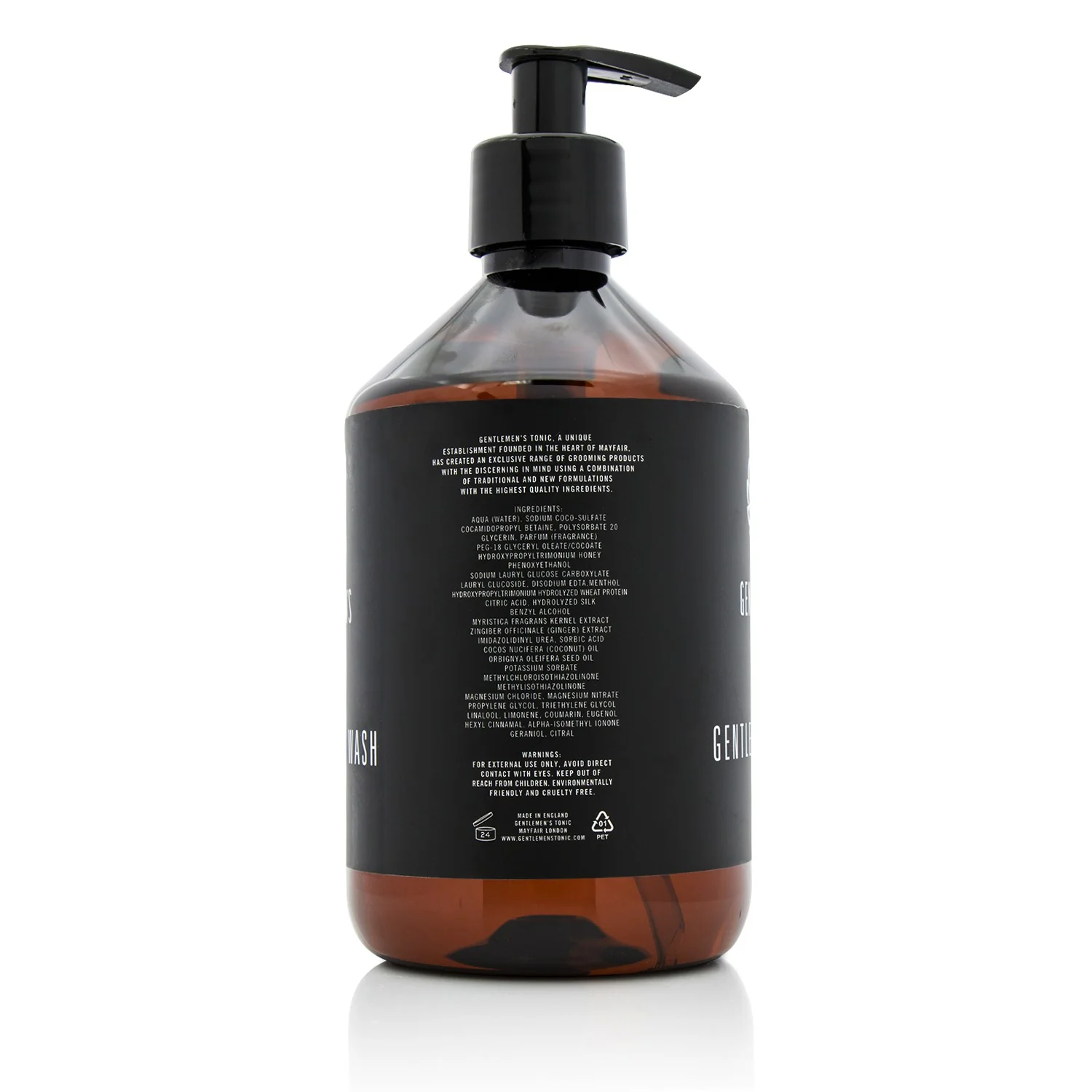 Gentlemen's Tonic Gentle Body Wash - Babassu & Bergamot  500ml/16.8oz