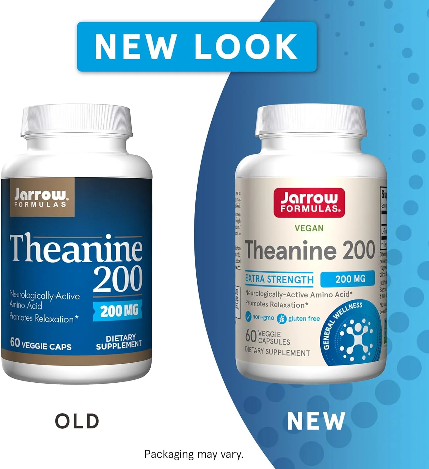 Jarrow Formulas Extra Strength Theanine 200 mg, Dietary Supplement That Promotes Relaxation, 60 Veggie Capsules, 60 Day Supply