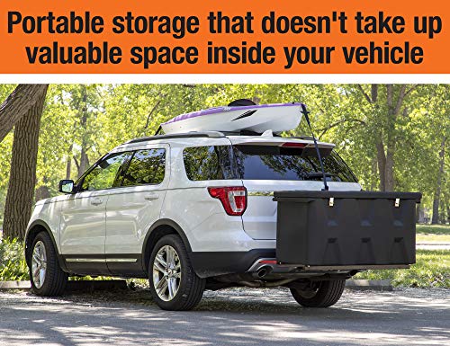 Buyers Products 1707020 Large Poly Hitch Mounted Cargo Carrier Multi-Purpose Utility Storage Bin Box, 23x51x26 Inches, Job Site Box, Camping, Storage and Organizer, Black