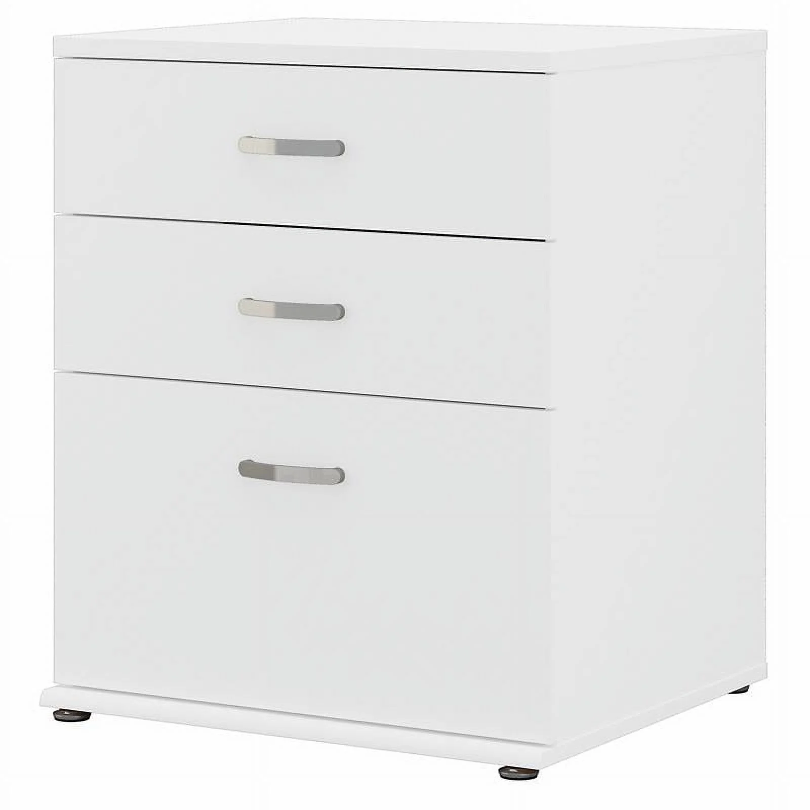 Pemberly Row Laundry Room Cabinet with Drawers in White - Engineered Wood