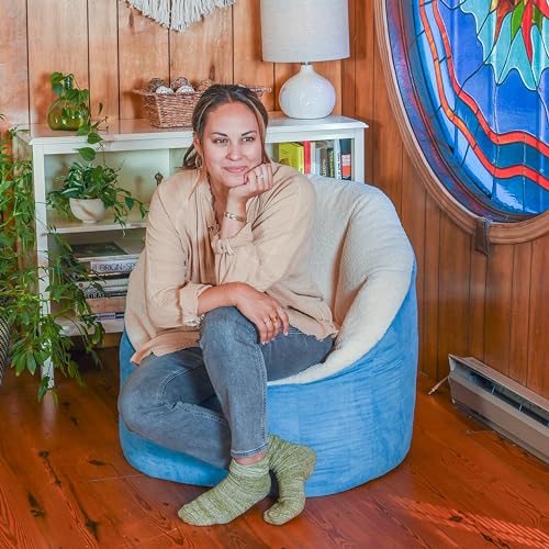 Big Joe Milano Lenox Denim Cobalt Beanbag Chair