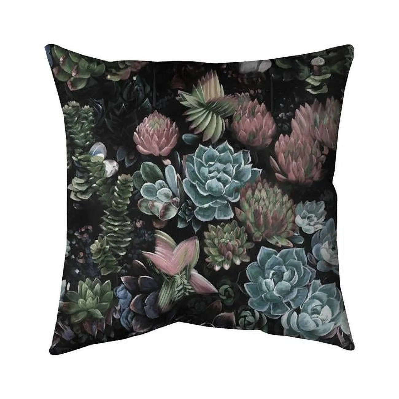 Begin Home Decor  16 x 16 in. Succulent Set-Double Sided Print Outdoor Pillow Cover