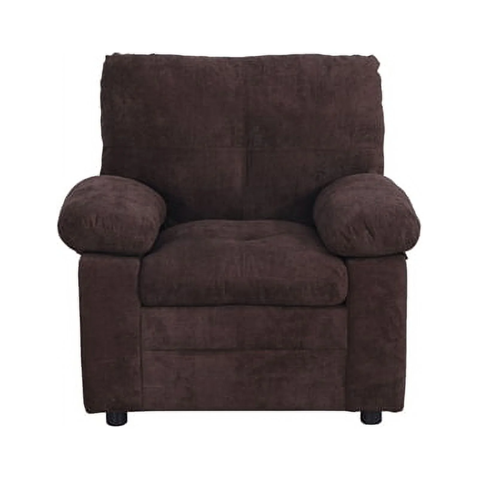 Home Square Linen Living Room Chair in Brown Finish - Set of 2