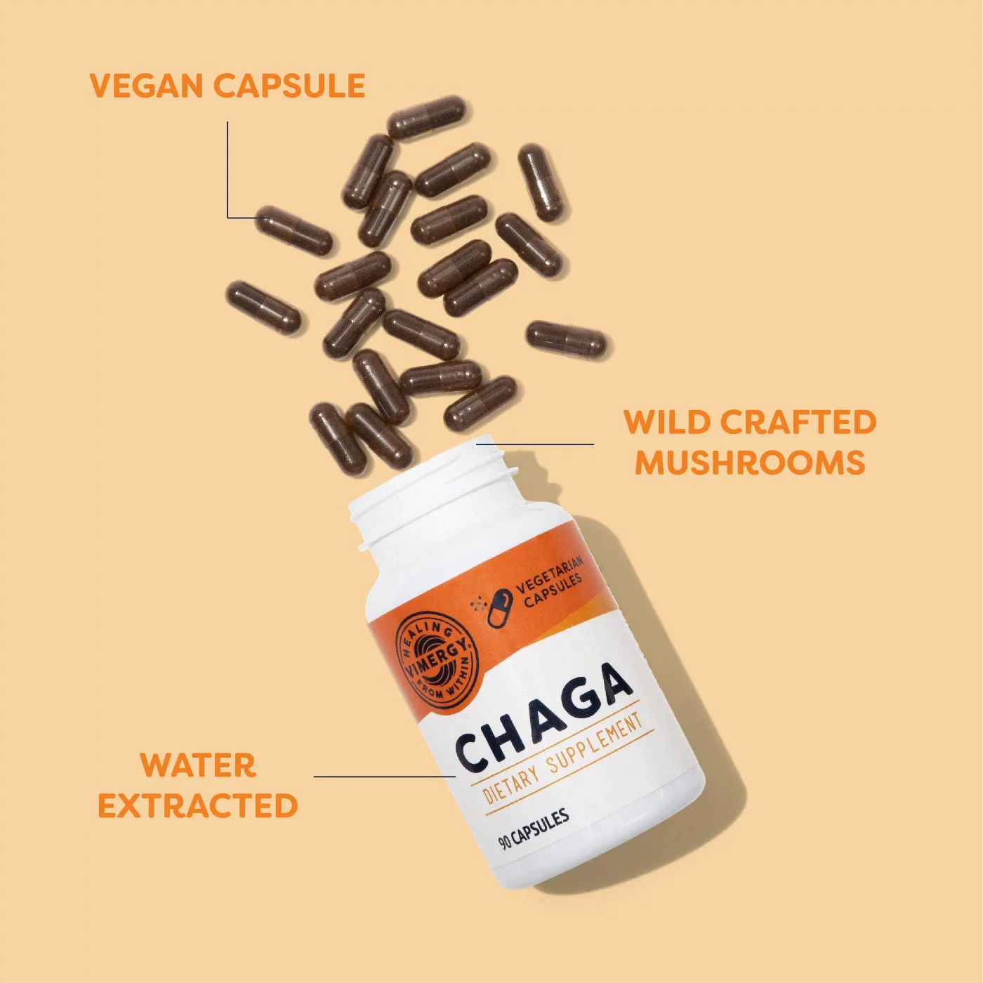 Vimergy Chaga Mushroom Capsules, 30 Servings