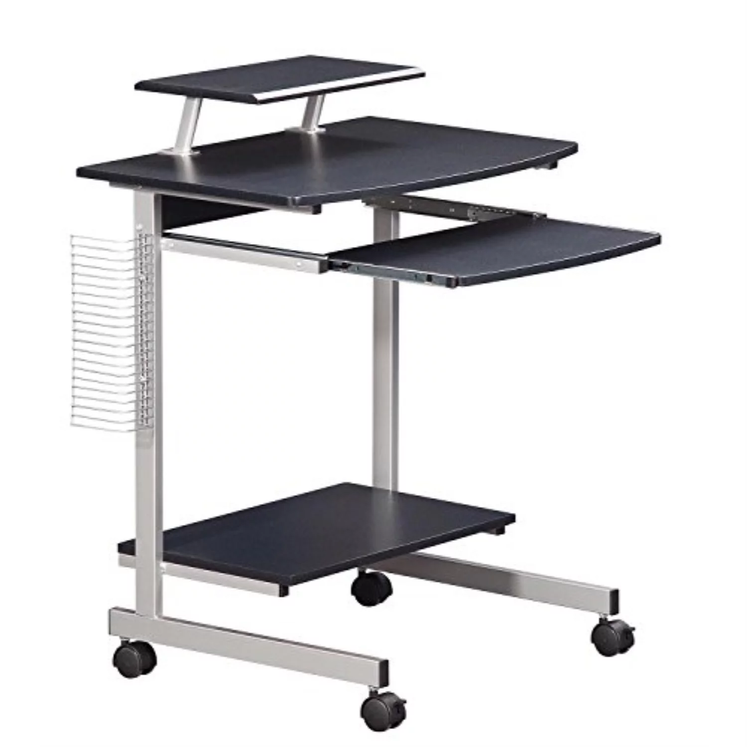 techni mobili mobile & compact complete computer workstation desk. color: graphite