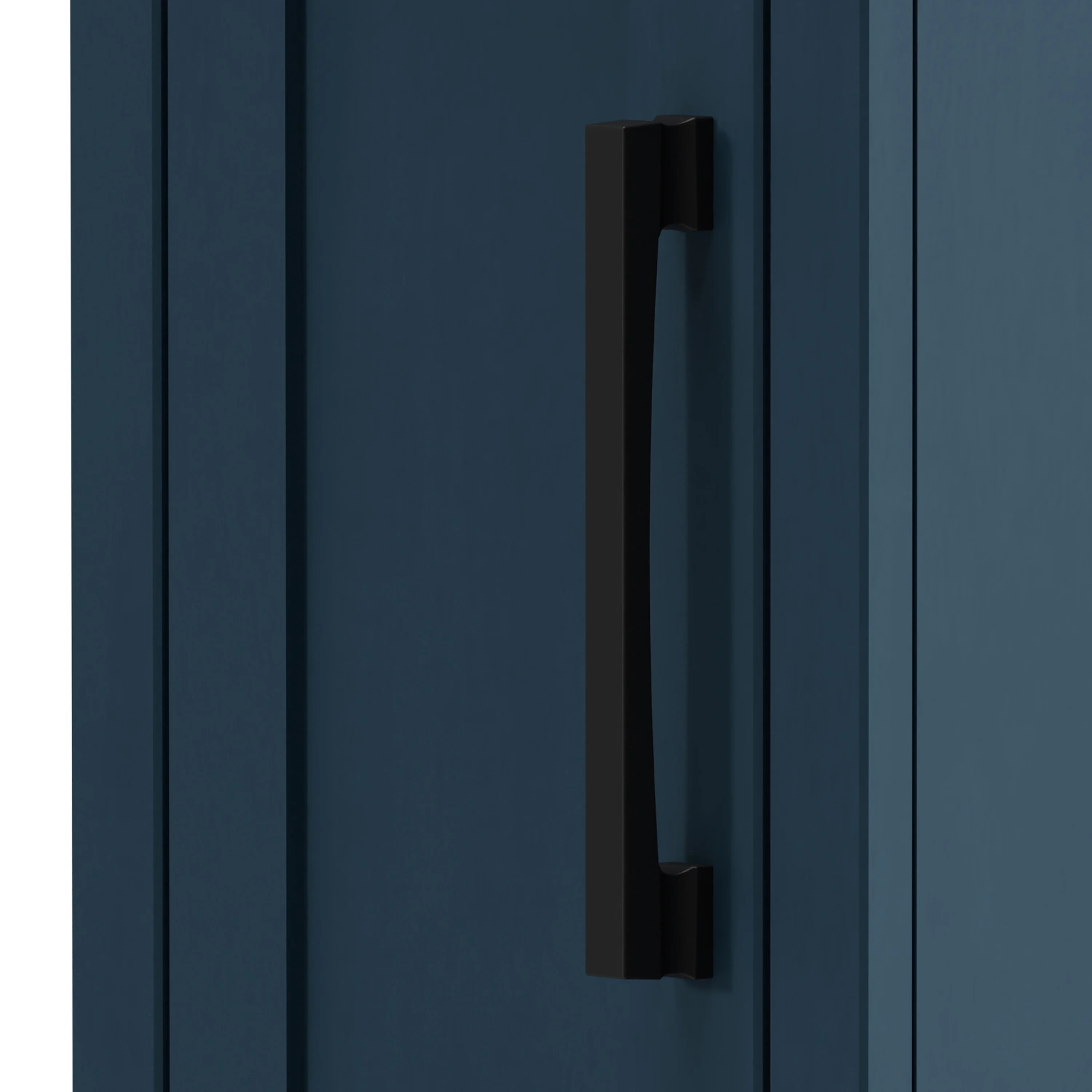 Bridgevine Home Nantucket 14 inch Chairside Table, No Assembly Required, Blue Denim and Whiskey Finish