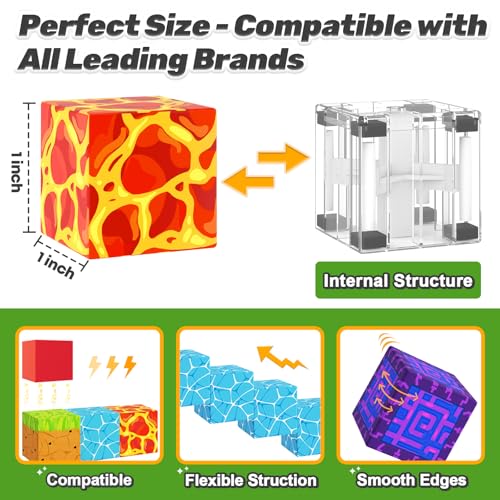 Magnetic Blocks - Build Mine Magnet World Magic Portal Set, Magnetic Tiles Building Blocks Toddler Toy STEM Sensory Outdoor Toys for 3+ Year Old Boys & Girls, Creative Kids Games Kids Toys 84PCS