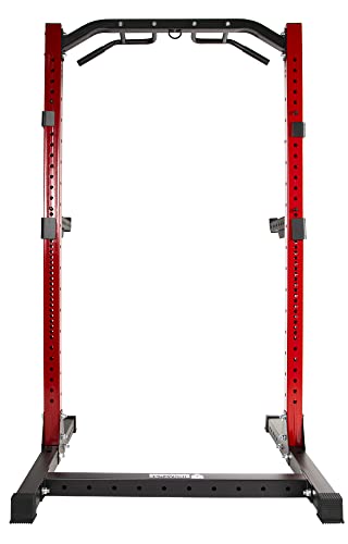 SF-SS1 1,000 Pound Capacity 3” x 3” Power Rack Squat Stand, Includes J-Hooks and Safety Spotter Arms, Optional Conversion Kits