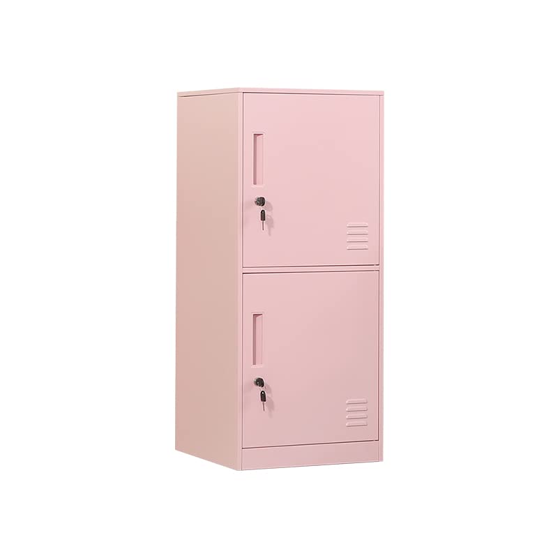 3 Door Metal Vertical Storage Locker for Kids Bedroom, Children Room, School, Office, Home ,Stackable Steel Storage Cabinet for Toys, Clothes & Sports Equipment,Anti-Tilting Device. (3D, white)