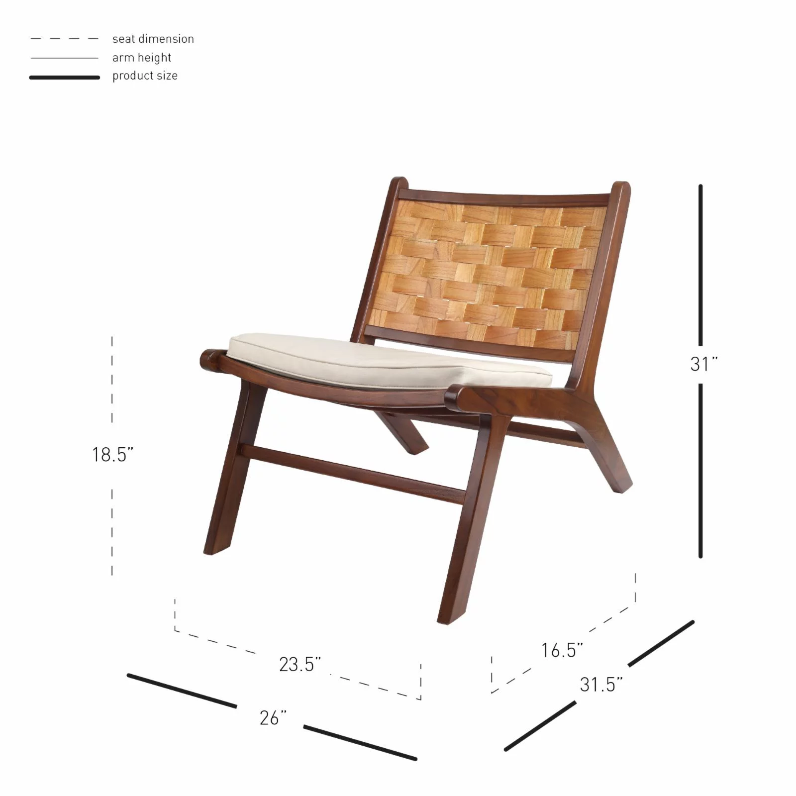 New Pacific Direct Loria Modern Wood Accent Chair in Cinnamon Brown