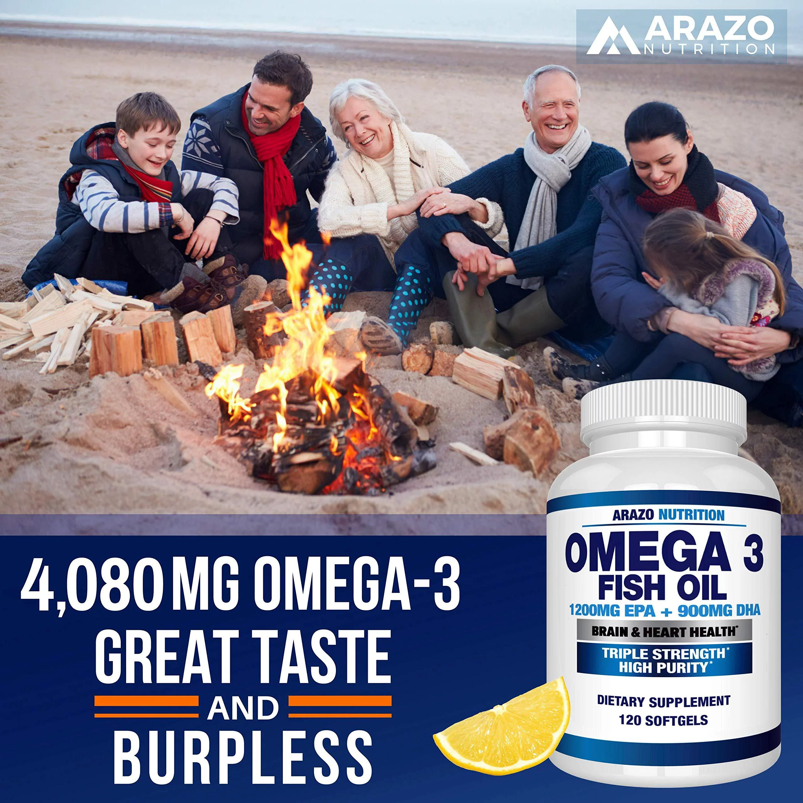 Omega 3 Fish Oil 2250mg | HIGH EPA 1200MG + DHA 900MG, NEW - FREE SHIPPING