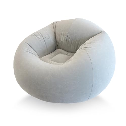 45x45x28 Inflatable Beanless Bean Bag Chair Lounge Sofa - Black