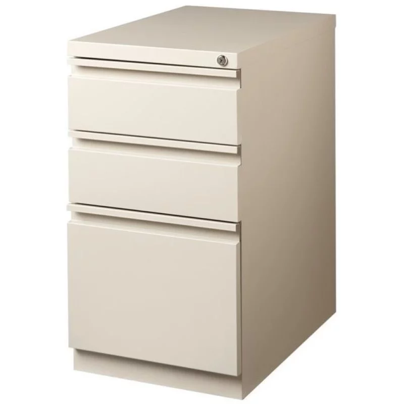 Pemberly Row 3 Drawer Mobile File Cabinet in Putty