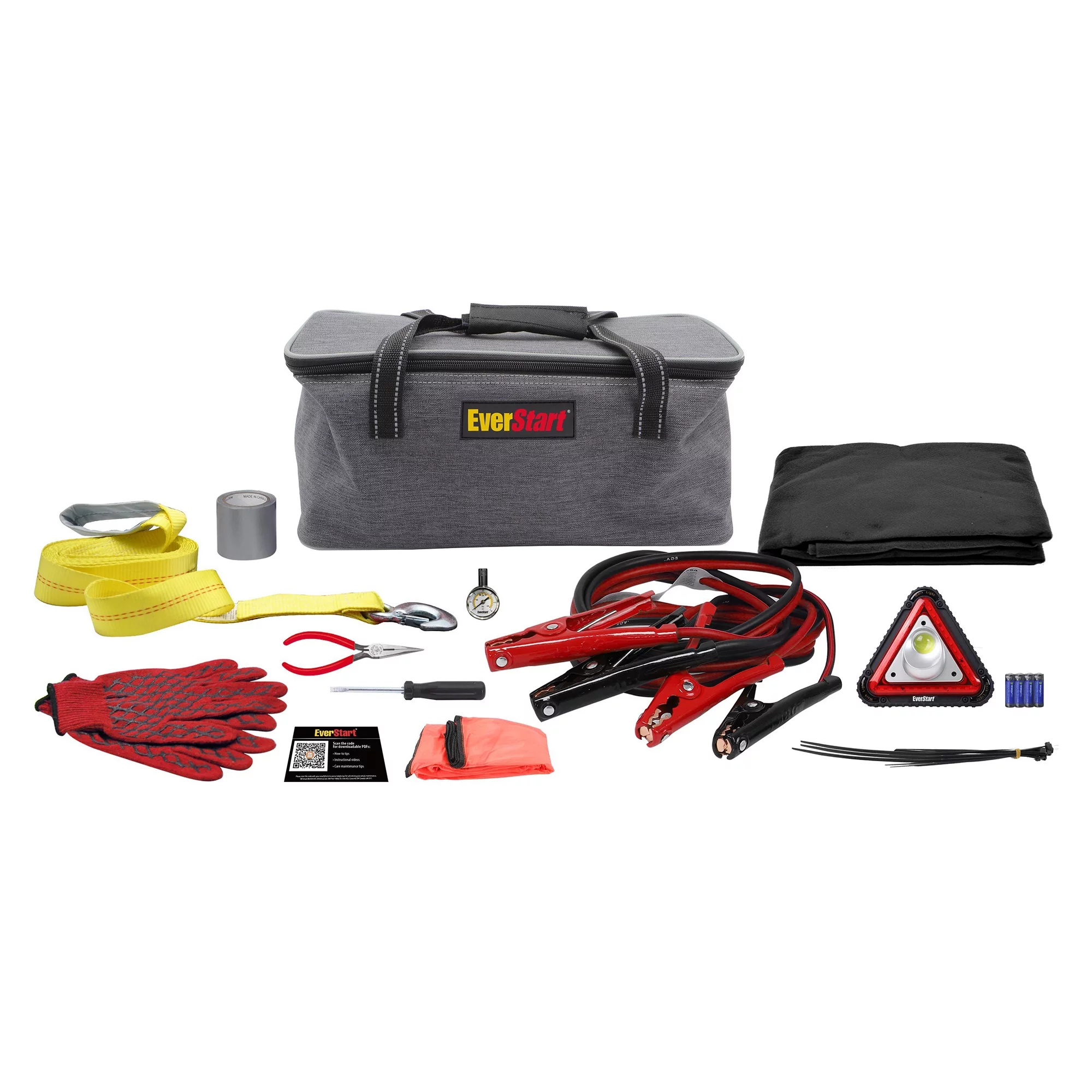 EverStart Emergency Truck Safety Kit for Roadside Emergencies. Assembled Dimensions: 8