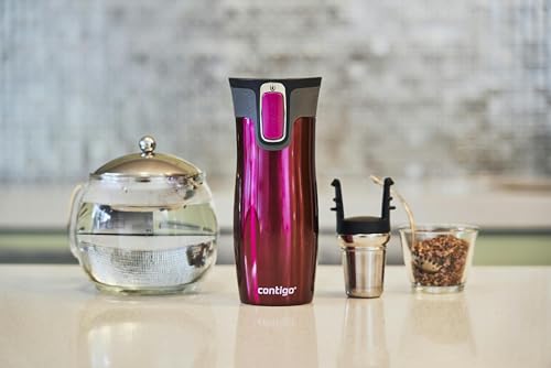 Contigo West Loop Autoseal Travel Mug, Stainless Steel Thermal Mug, Vacuum Flask, Leakproof Tumbler, Coffee Mug with BPA-Free Easy-Clean Lid