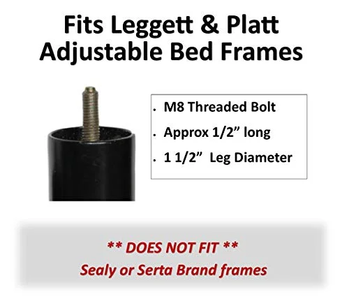 Leggett & Platt Adjustable Bed Leg Kit, 7
