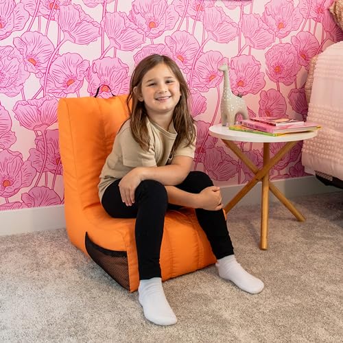 Big Joe Video Lounger Bean Bag Chair, Tangerine Smartmax, 2 feet