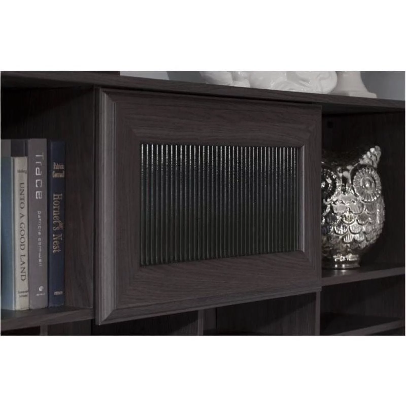 Bowery Hill Home Office L-Shape Computer Desk with Hutch in Gray