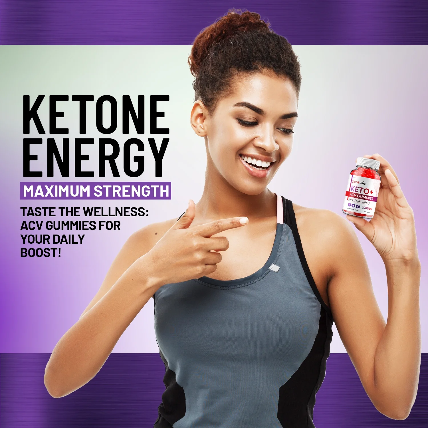 (2 Pack) Pure Slim Keto + ACV Gummies - Pure Slim Keto ACV Gummies Advanced Weight Loss, Maximum Strength Supplement (120 Gummies)