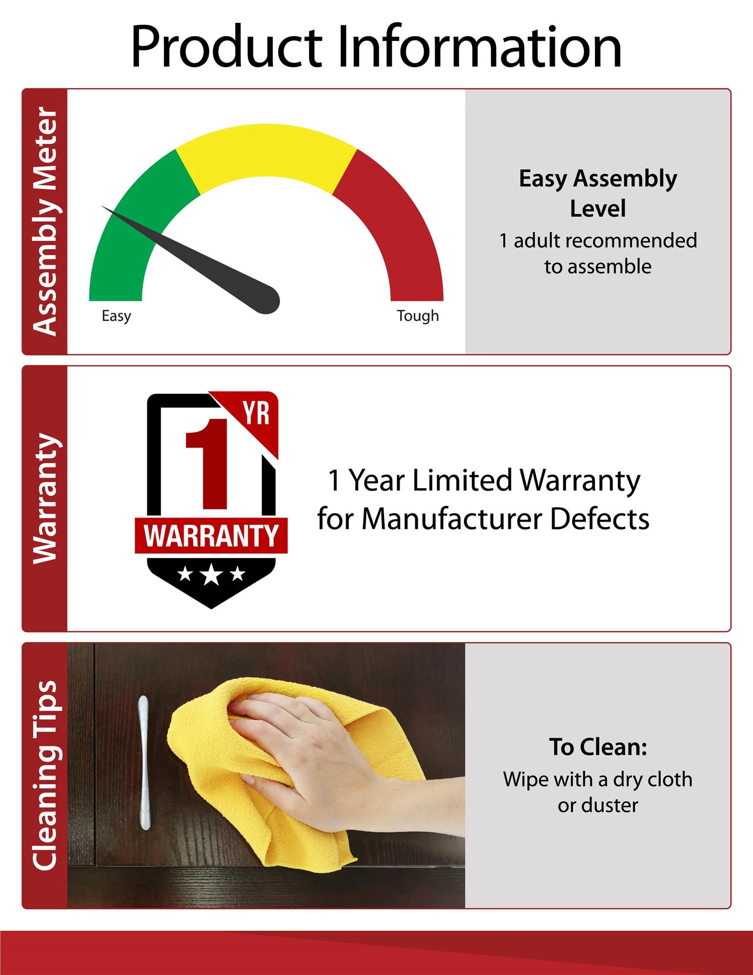 Ameriwood Home Parsons Computer Desk with Drawer, Chevron
