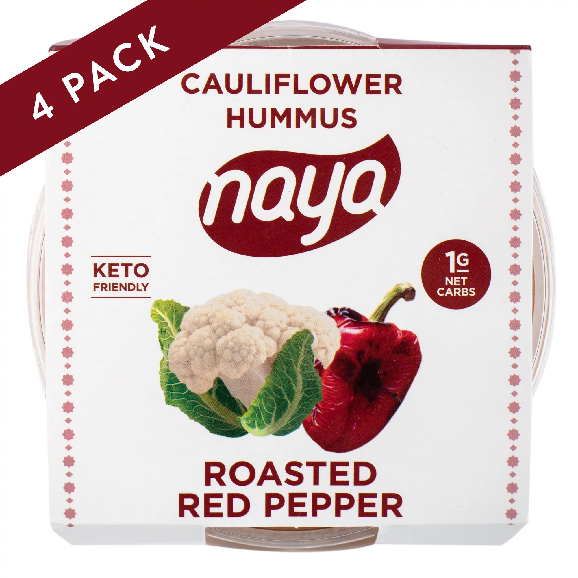 Naya Foods Keto Cauliflower Roasted Red Pepper Hummus