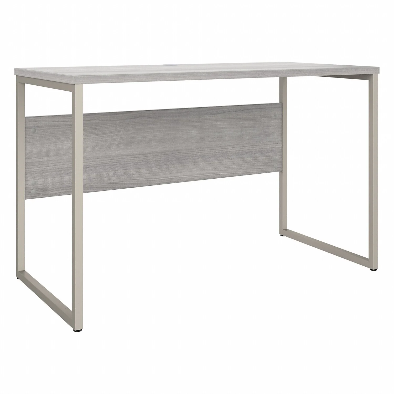 Maykoosh Coastal Craftsman Chic 48W X 24D Computer Table Desk With Metal Legs In Platinum Gray