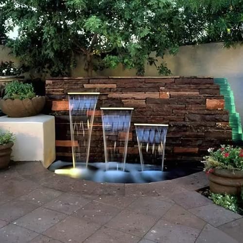 AquaMiracle All-in-1 Pond Waterfall Kit with LED Lights, 12