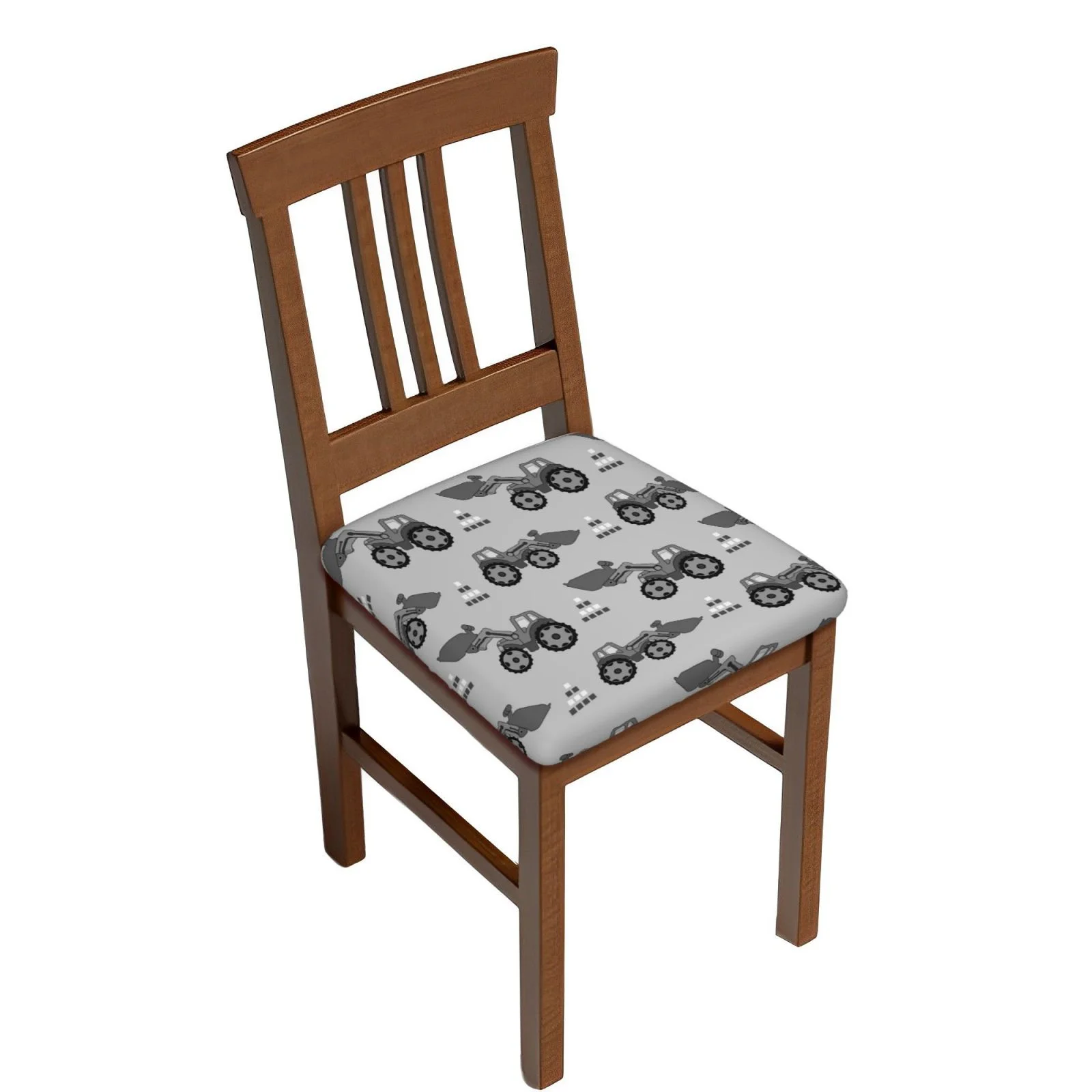 Bingfone Gray Tractor Restaurant Chair Seat Covers,Removable Washable Chair Covers Protects