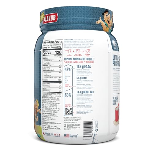 Dymatize x Fruity Pebbles ISO100 Whey Protein Powder Isolate, 25g of Protein, 20 Servings, 5.5g BCAAs, 120 Cal., Gluten Free, 1g Fat, 1g Sugar, 2g Carb