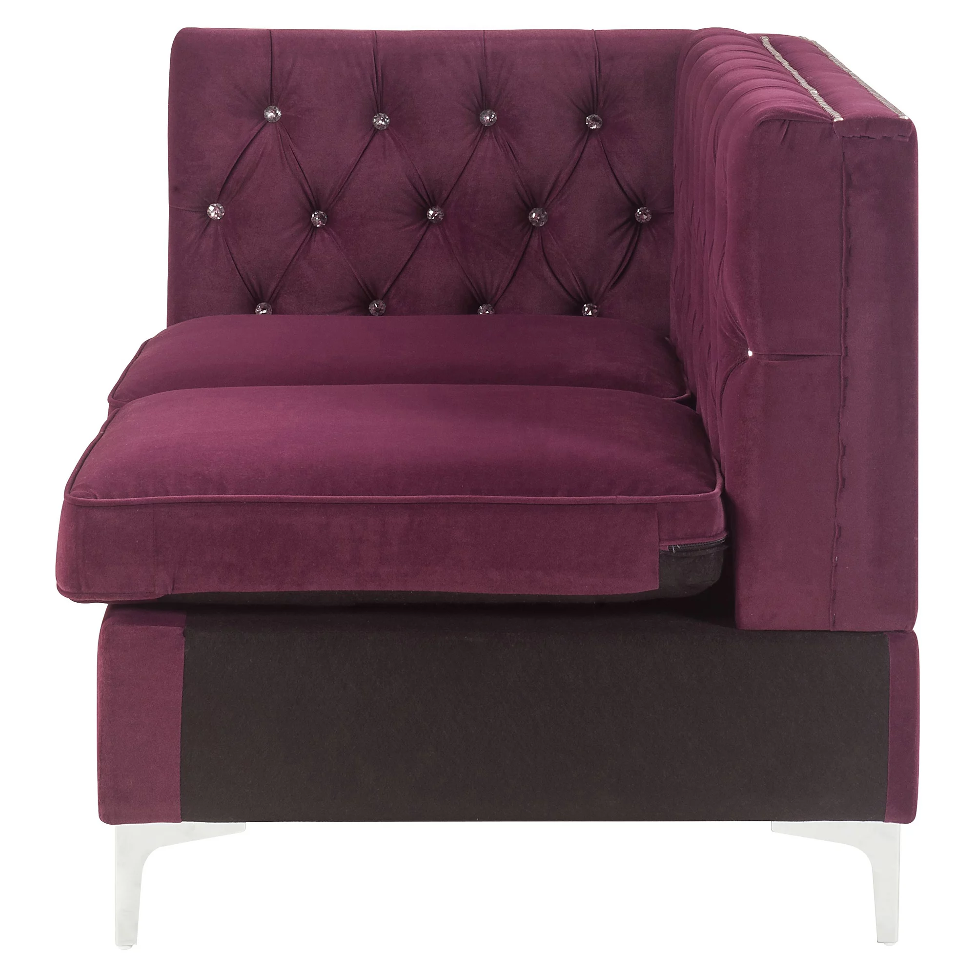 ACME Jaszira Left Facing and Right Facing Arms Modular in Burgundy